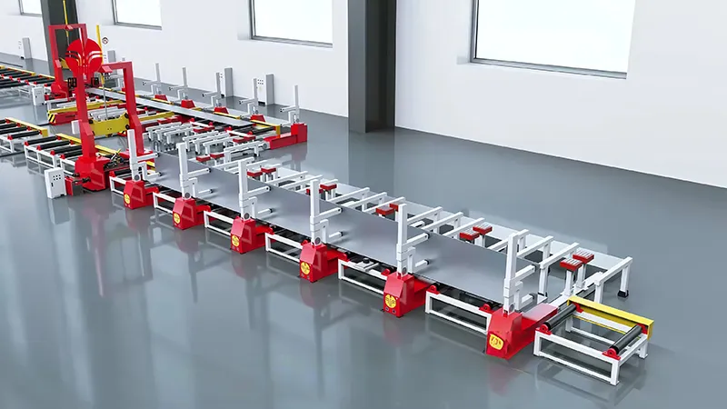 Steel H Beam Welding Line Animation